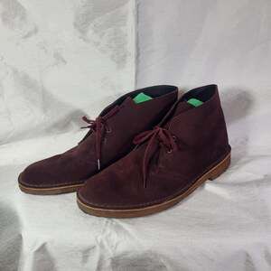 Clarks Originals Desert Boot Men's Size 10.5 Burgundy Suede